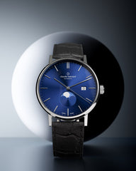 Claude Bernard Slim Line Unisex Mondphase Blau 42 mm - 80501 3 BUIN