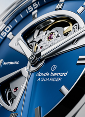 Claude Bernard Aquarider Herren Open Heart Schwarz 42 mm