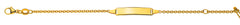 Armband Rundanker mit rechteckiger Gravurplatte lang Gelbgold 375