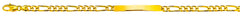 ID Armband Figaro Gelbgold 375 ca. 4,0mm 22cm