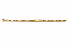 ID Armband Figaro Gelbgold 750 ca. 5.5mm 22cm