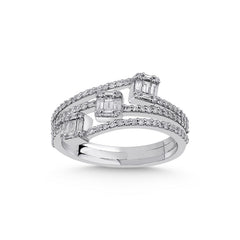 bague en or blanc avec diamants - BYZ0002676