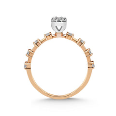 Roségold-Ring mit Diamanten - BYZ0002900