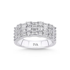 bague en or blanc avec diamants - BYZ0003287