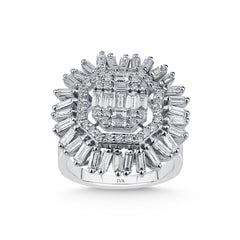 bague en or blanc avec diamants - BYZ0003429