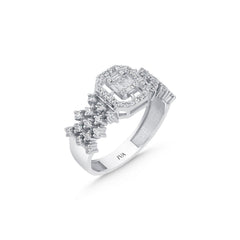 bague en or blanc avec diamants - BYZ0004507