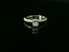 Bague de fiançailles Linden en or blanc 18 carats 750 millièmes et diamants - BYZ0005416