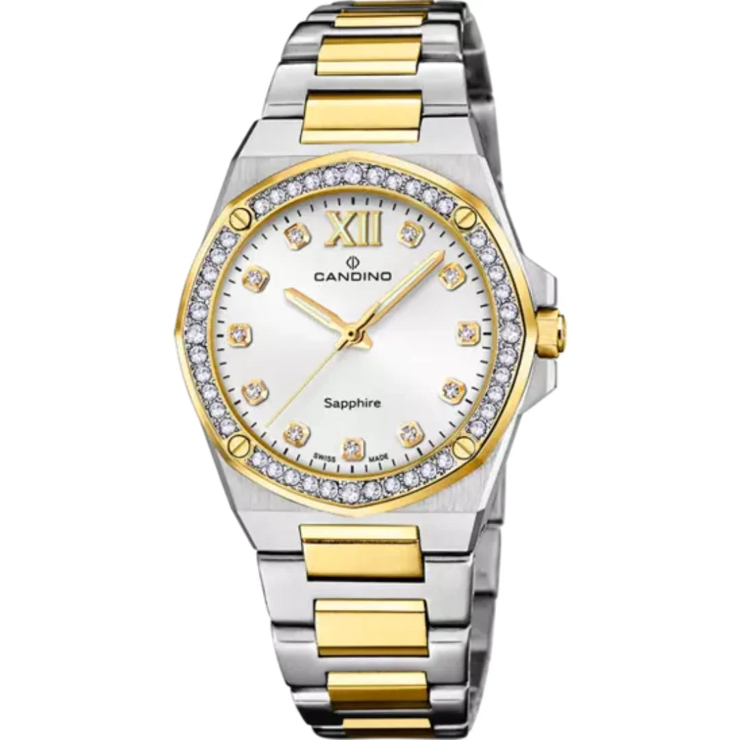 Candino Lady Elegance Damen Schweizeruhr mit Weissem Zifferblatt - C4752/1