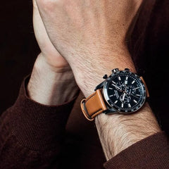 Candino Gents Sport MännerSchweizer Uhr aus Braunes Leder - C4759/1