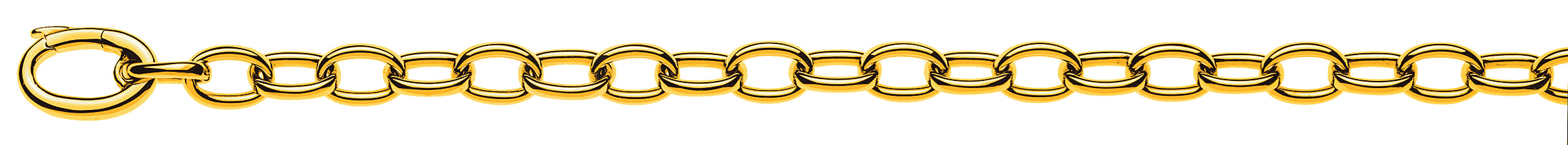Collier Anker oval Gelbgold 750 Handarbeit 45cm ca. 6.0mm