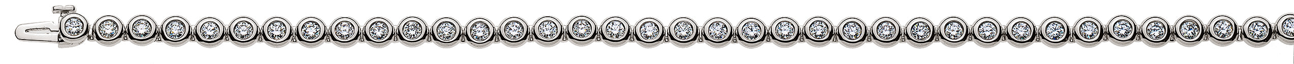 Collier Tennis Weissgold 750 zargengefasst mit 108 Brillanten