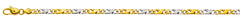 Collier Bicolor Gelb-/Weissgold 750 poliert satiniert 4,0 mm