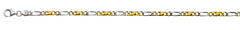 Carrera Figaro Armband poliert satiniert Bicolor Gelb-/Weissgold 750 22cm