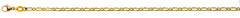 Armband Figaro 1&1 diamantiert Gelbgold 750 ca. 2.3 mm