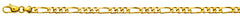 Armband Figaro 8-fach diamantiert Gelbgold 750 ca. 4,5 mm