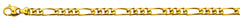 Collier Figaro 8-fach diamantiert Gelbgold 750 ca. 6.0mm