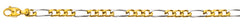 Collier Figaro Bicolor Gelb-Weissgold 750 ca. 6,0mm