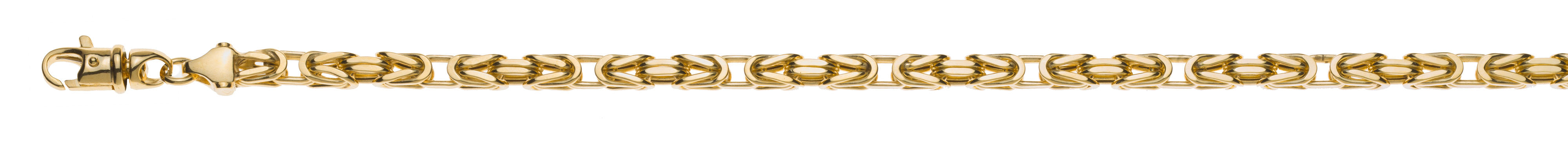Collier Konigskette klassisch Halbmassiv Gelbgold 750 ca. 4.0mm
