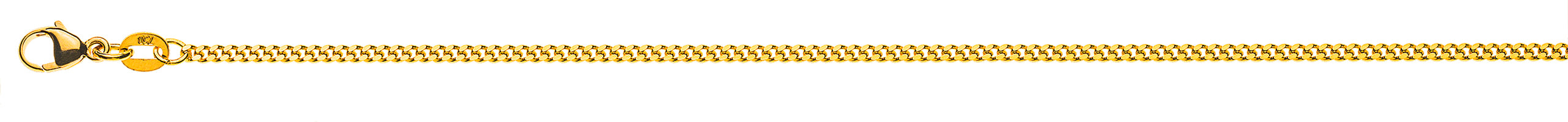 Collier Panzerkette geschliffen Gelbgold 750 ca. 1.8mm