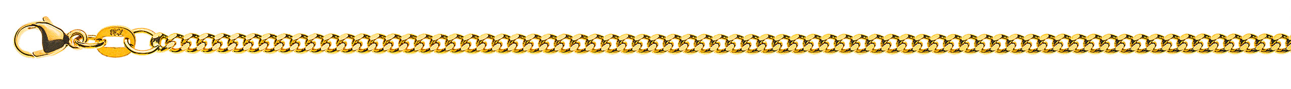 Collier Panzerkette geschliffen Gelbgold 375 ca. 2,6mm