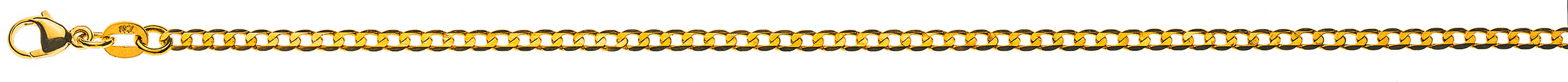 Collier Panzer extraflach diamantiert Gelbgold 750 ca. 2.4mm