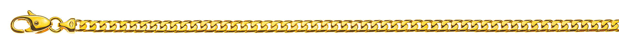 Collier Panzerkette geschliffen Gelbgold 375 ca. 4,0mm