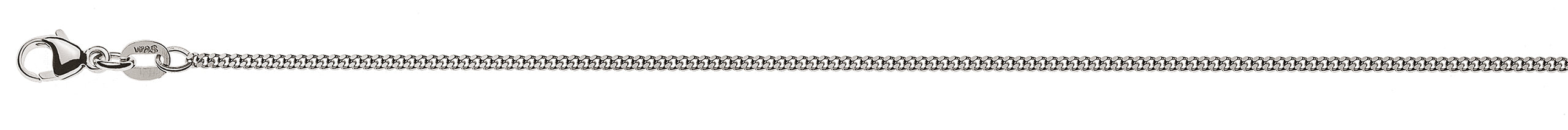 Collier Panzerkette geschliffen Weissgold 750 ca. 1,6mm