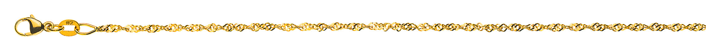 Collier Singapur Kette Gelbgold 750 ca. 1.5mm