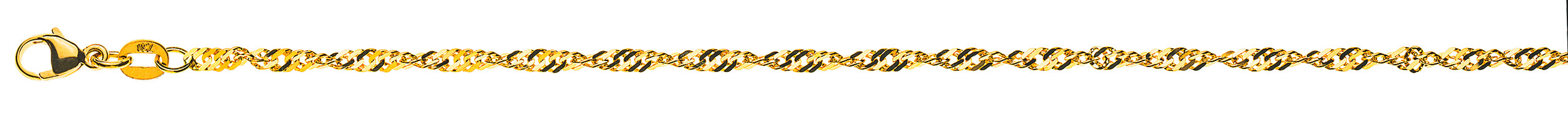 Collier Singapur Gelbgold 750 ca. 2.4mm