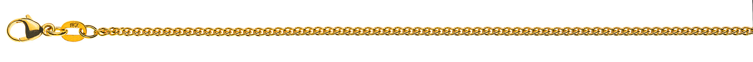 Armband Zopf Gelbgold 750 ca. 1.65 mm