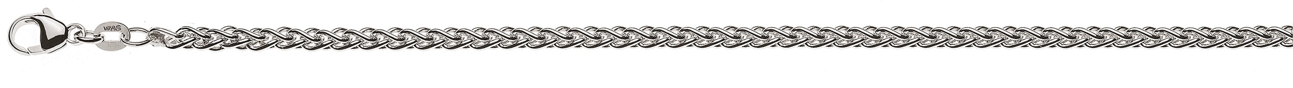 Collier Zopfkette Weissgold 750 ca. 3.3mm
