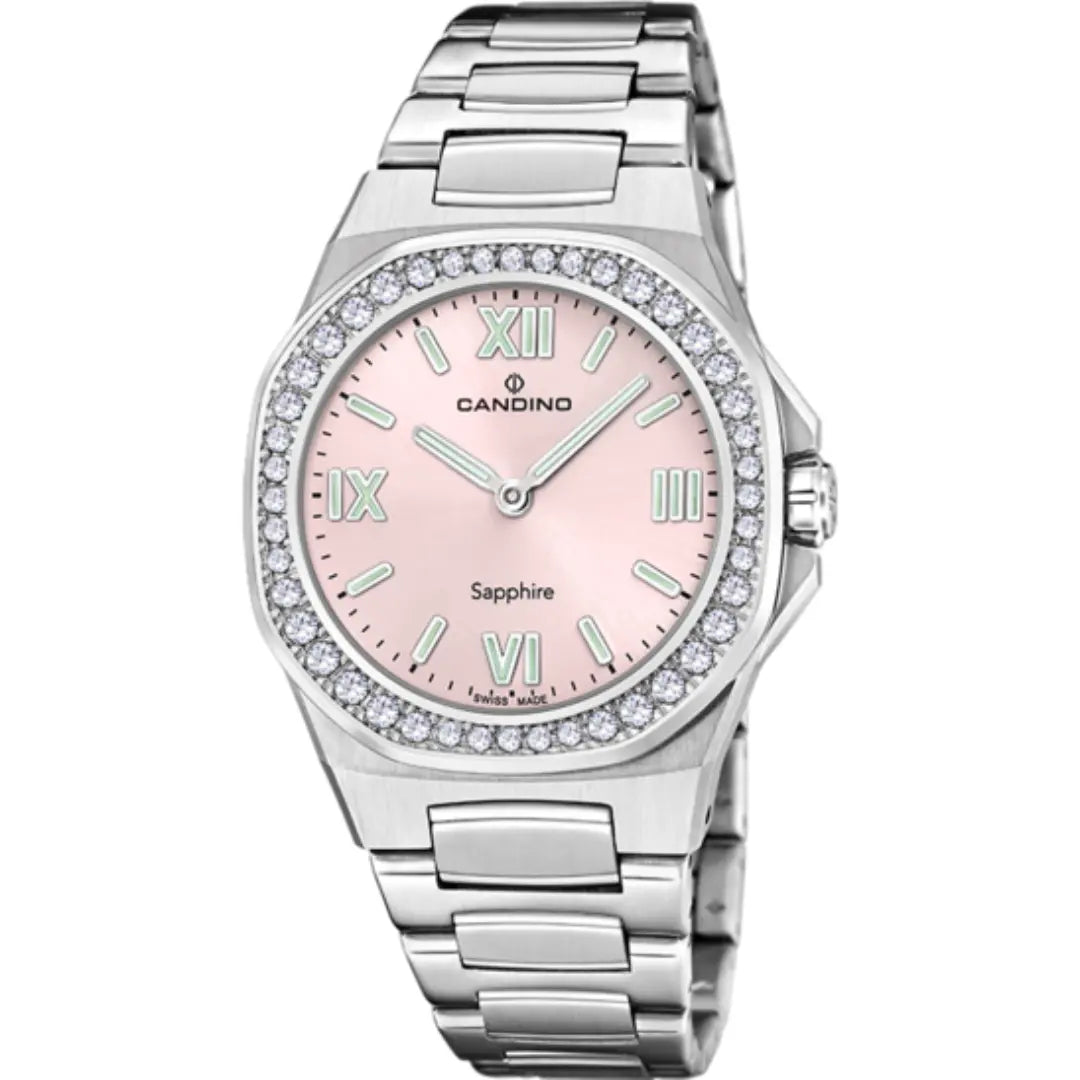 Candino Lady Elegance Damen Schweizeruhr mit Rosa Zifferblatt - C4753/3