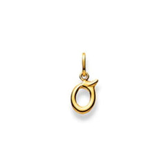 Gelbgold Buchstaben Anhänger - 18 Karat Gold - 750 - O