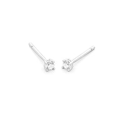 Facet Eye Clean Weissgold Ohrringe 18Kt, 0,20 ct