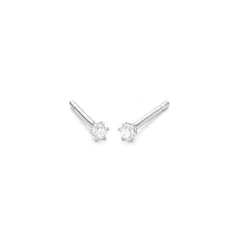 Facet Eye Clean Weissgold Ohrringe 14Kt