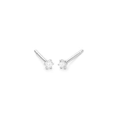 Facet Eye Clean Weissgold Ohrringe 14Kt