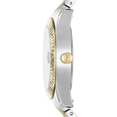 Fossil Scarlette Silber Gold 32mm 3-Zeiger Datum Damenuhr - ES4949