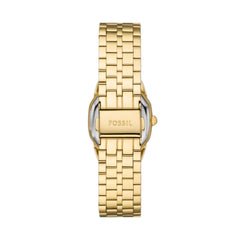 Fossil Harlow Gold Creme 27mm Edelstahl Quarz Damenuhr - ES5361