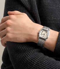 Fossil Harlow Herrenuhr Silber mit cremefarbenem Zifferblatt und Edelstahlarmband 33 mm – FS6211