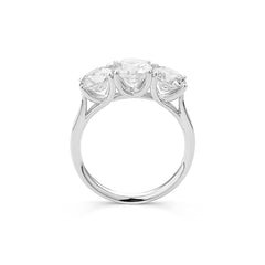 Facet Classic Solitär Ring mit 3 Brillanten in 750/18 Karat Weissgold
