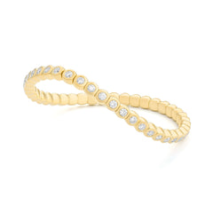 Facet Elastic Tennisarmband mit Diamanten in 18 Karat-750 Gelbgold