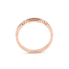 Facet Smart Ring mit 72 Diamanten in 750/18 Karat Roségold