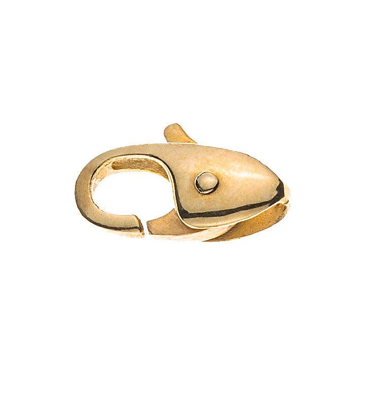 Karabiner Fantasie Gelbgold 750, 12x5mm, verstiftet