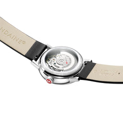 Mondaine EVO2 Automatik Herrenuhr aus Schwarz Lederband, 35 MM - MSE.35610.LBV
