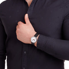 Mondaine EVO2 Automatik Herrenuhr aus Schwarz Lederband, 35 MM - MSE.35610.LBV