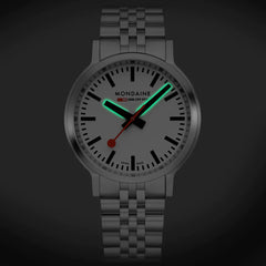 Mondaine Stop2Go Herrenuhr aus Edelstahl, 41 MM - MST.4101B.SJ.2SE