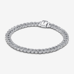 Bracelet Pandora Bracelet à maillons pavés intemporels, élégance scintillante