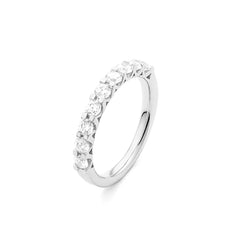 Facet 18K Weissgold Damenring mit Diamanten