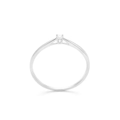 Facet Eye Clean Solitaerring 18Kt
