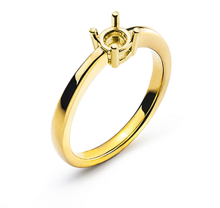 Solitär Ring Rohling Gelbgold 750 für 0.50ct.